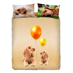 Duvet Set - a fitted sheet, duvet cover and two pillow cases "COCKER"