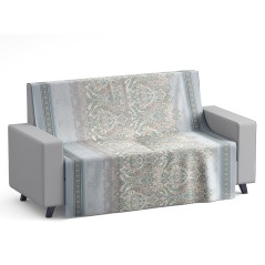 Tagesdecke aus Baumwolle für Doppelbett Delhi Beige