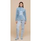 Pigiama Tuta Donna Soffice e Caldo Coral Fleece Orsetto Azzurro Noidinotte Pigiama Tuta Donna Soffice e Caldo Coral Fleece Orsetto Azzurro Noidinotte