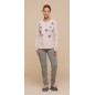 Women's Pyjamas in Warm Cotton Hearts Pink Noidinotte Women's Pyjamas in Warm Cotton Hearts Pink Noidinotte