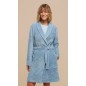 Vestaglia Lunga Donna in Soffice Coral Celeste Noidinotte Vestaglia Lunga Donna in Soffice Coral Celeste Noidinotte