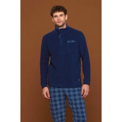 copy of Men's Pyjamas in Warm Green Cotton with Plaid Pants Noidinotte