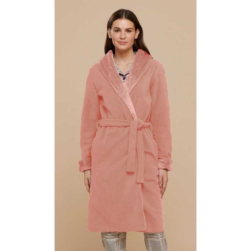 Vestaglia Lunga Donna in Caldo Micropile Coral Noidinotte