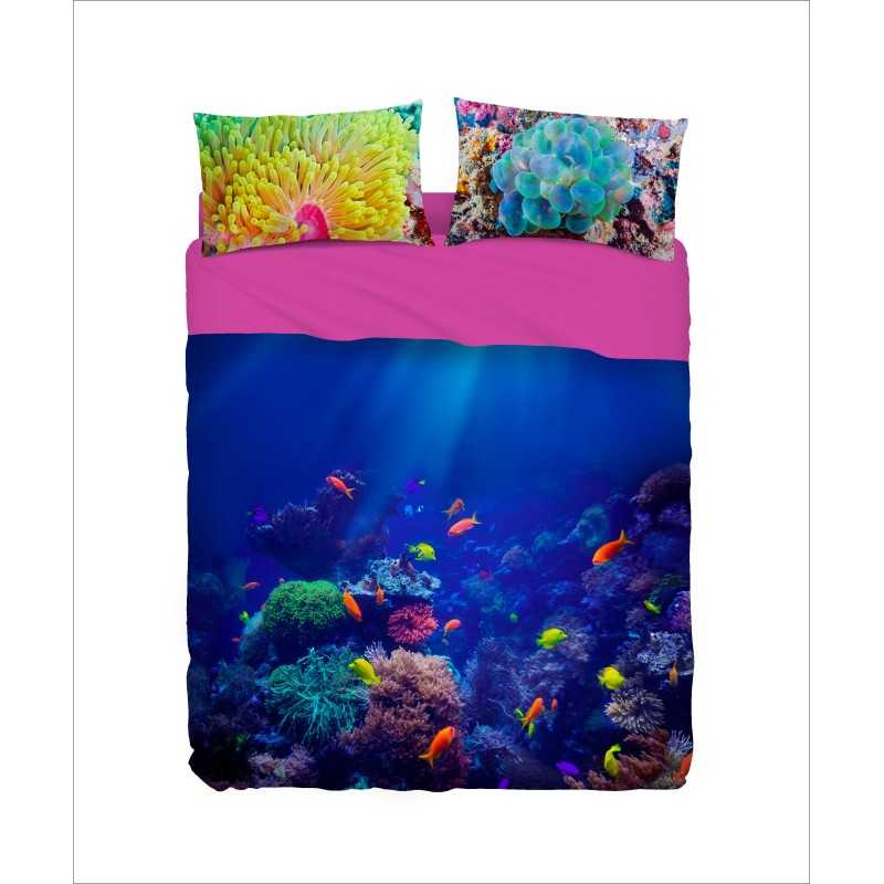 Parure de draps / Couvre-lit 130 cm COLOR REEF Bassetti