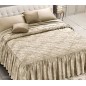 Quilt Beadspread bed-cover in satin Jacquard Giada Taupe Quilt Beadspread bed-cover in satin Jacquard Giada Taupe