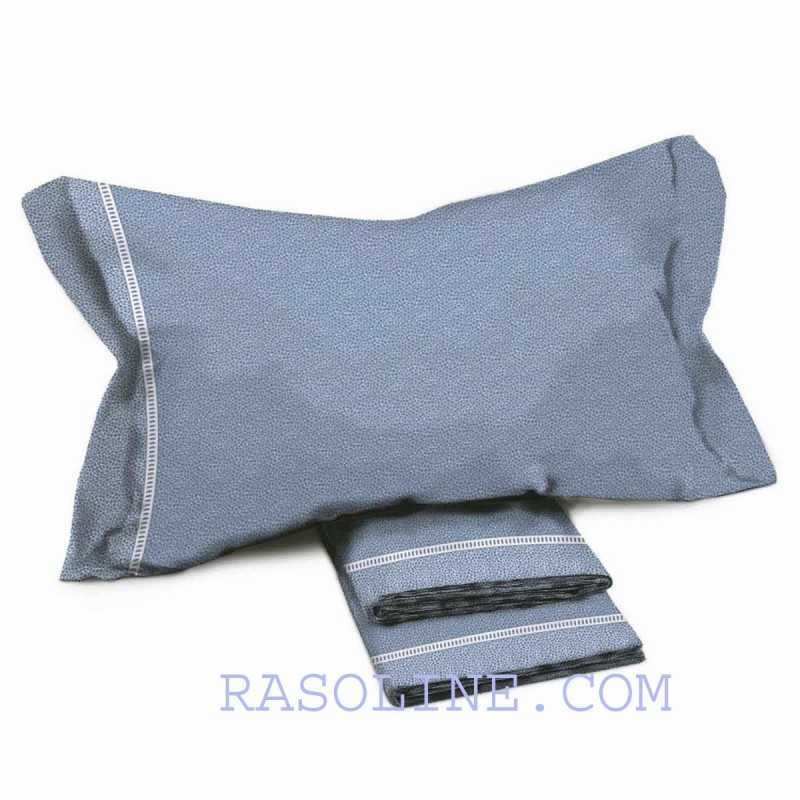 CRONO Cotton Sheet Set for Double bed Aviation blue