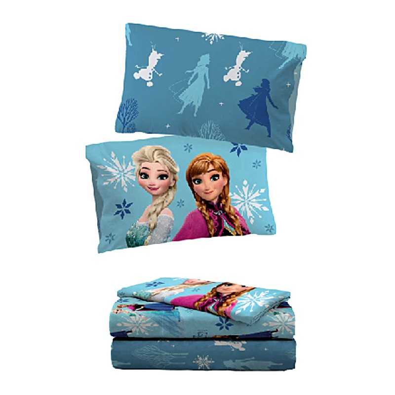 Ensemble de draps simples en pur coton FROZEN Disney