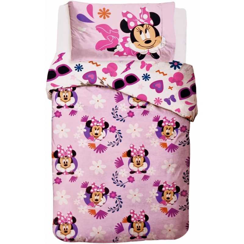 MINNIE Disney Set Copripiumino e Federa Una Piazza Puro Cotone