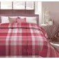Edredon de Invierno Cama Individual Tartan Rojo