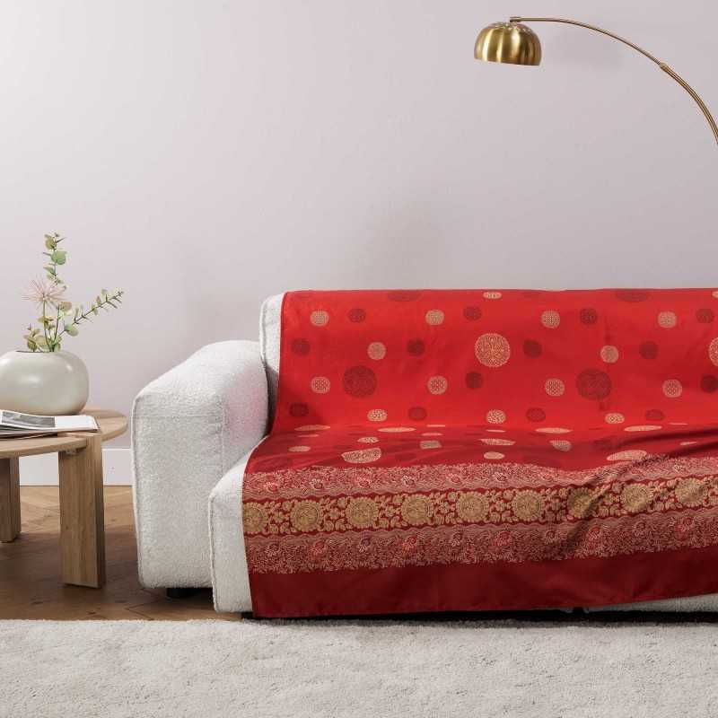 Bassetti Foulard de décoration Granfoulard Pallavicino Rouge 270x270 cm