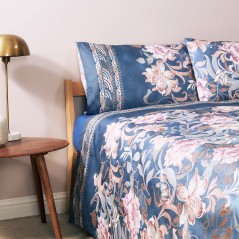 Copripiumino Granfoulard Bassetti Verona Blu Lato