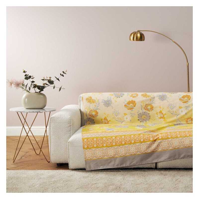 Foulard de decoración Posillipo Amarillo Bassetti 270x270 cm