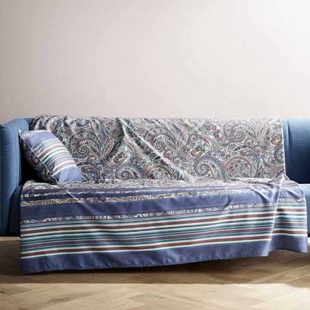 Telo Arredo Copridivano Copriletto Noto Grigio 180x270cm Granfoulard Bassetti