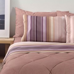 Parure de Drap Pour Lit Double Fade Away Rose Bassetti