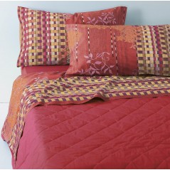 Completo lenzuola bassetti matting rosso lontano