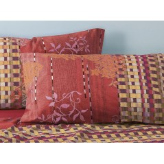 Completo lenzuola bassetti matting rosso vicino