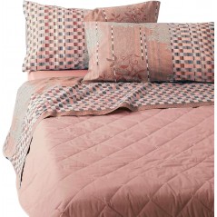 Completo lenzuola bassetti matting rosa lontano