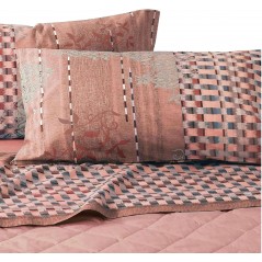 Completo lenzuola bassetti matting rosa vicino