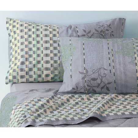 Juegos de Sábanas Para Cama Doble Matting Gris Bassetti