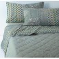 Completo Lenzuola Matrimoniale Matting Verde Bassetti