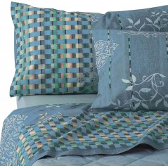 Bettlaken-Set Doppelbett Matting Blau Avio Bassetti