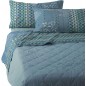Parure de Drap Pour Lit Double Matting Bleu Avio Bassetti