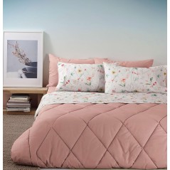 Completo letto matrimoniale Portulaca rosso lontano