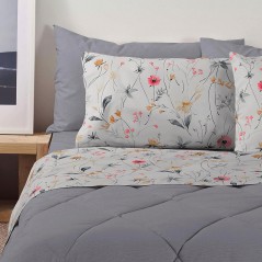 Sheet Set For King / Superking Bed Portulaca Grey Bassetti