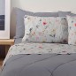Bettlaken-Set Doppelbett Portulaca Grau Bassetti