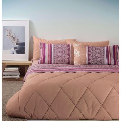 Completo letto matrimoniale Ethnic Rosa Lontano