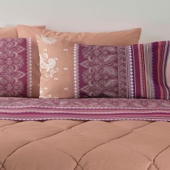 Completo letto matrimoniale Ethnic Rosa Vicino