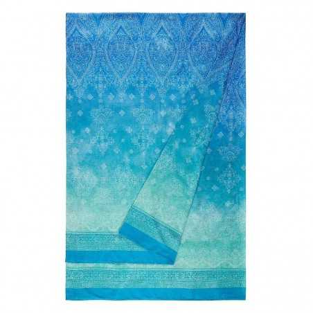 Telo Arredo Copridivano Copriletto Kerala Blu 180x270cm Granfoulard Bassetti