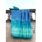 Telo Arredo Copridivano Copriletto Kerala Blu 270x270cm Granfoulard Bassetti