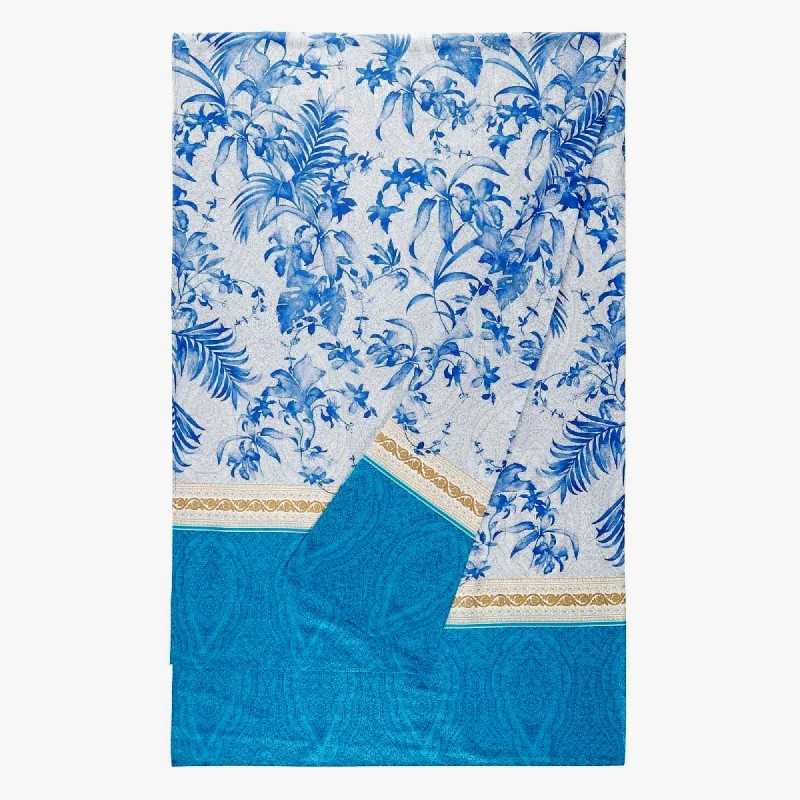Furnishing throw Ibiscus Tattoo Blue Granfoulard Bassetti 180x270 cm Furnishing throw Ibiscus Tattoo Blue Granfoulard Bassetti 180x270 cm