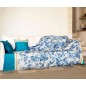 Foulard de decoración Ibiscus Tattoo Azul Bassetti 270x270 cm