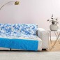 Furnishing throw Ibiscus Tattoo Blue Granfoulard Bassetti 270x270 cm