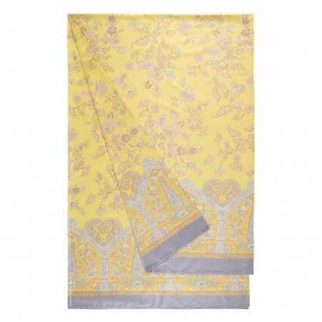 Foulard de decoración Indian Roses Amarillo Bassetti 270x270 cm