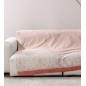 Telo Arredo Copridivano Copriletto Indian Roses Rosa 180x270cm Granfoulard Bassetti