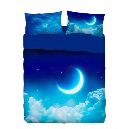 Komplettes Satz Bettwäsche / Tagesdecke HALF MOON By Bassetti 125 x 200