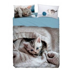 lenzuola Wool cat singolo