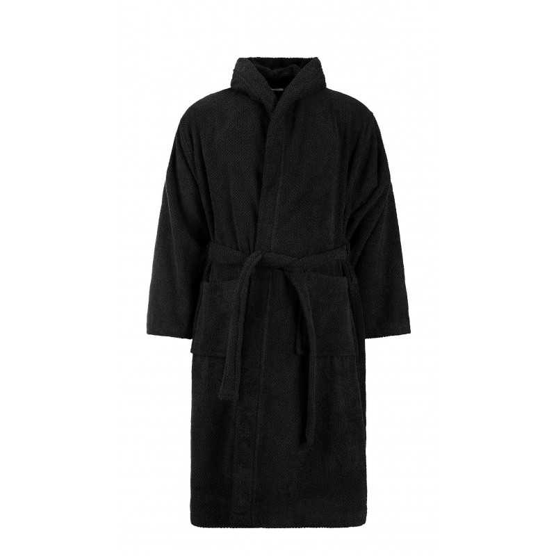 Maison Sucrée Bathrobe Pepe Black Hood and Pockets Unisex Maison Sucrée Bathrobe Pepe Black Hood and Pockets Unisex