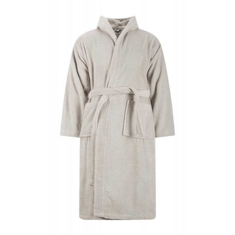 Maison Sucrée Bathrobe Pepe Pearl Gray Hood and Pockets Unisex Maison Sucrée Bathrobe Pepe Pearl Gray Hood and Pockets Unisex