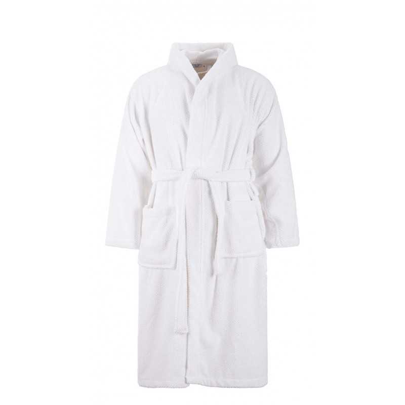 Maison Sucrée Albornoz Pepe Blanco con Capucha y Bolsillos Unisex