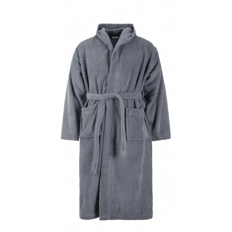 Maison Sucrée Bademantel Pepe Avio Blau mit Kapuze und Taschen Unisex