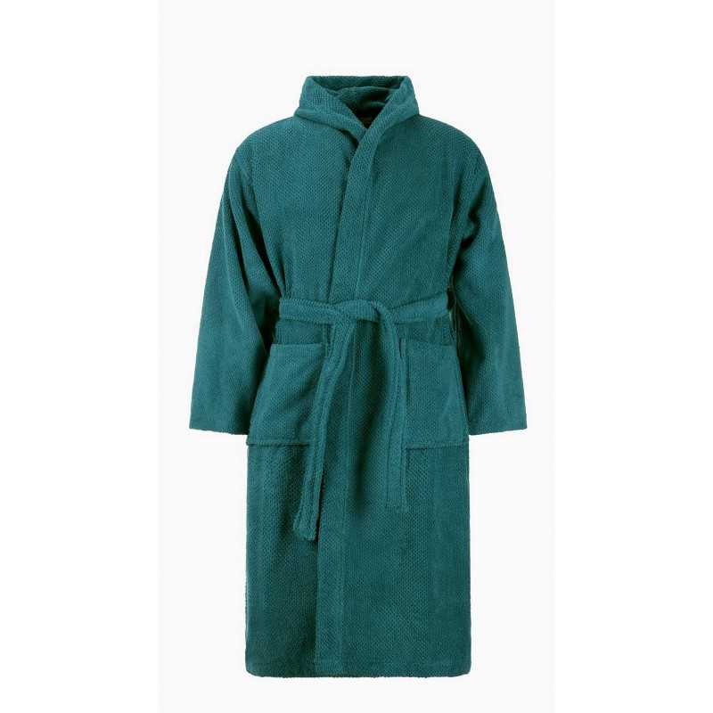 Maison Sucrée Albornoz Pepe Verde Azulado con Capucha y Bolsillos Unisex