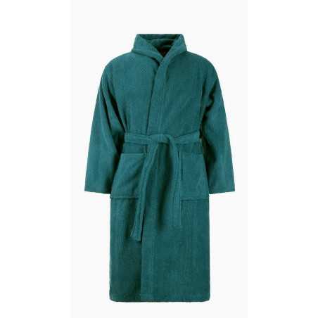 Maison Sucrée Albornoz Pepe Verde Azulado con Capucha y Bolsillos Unisex