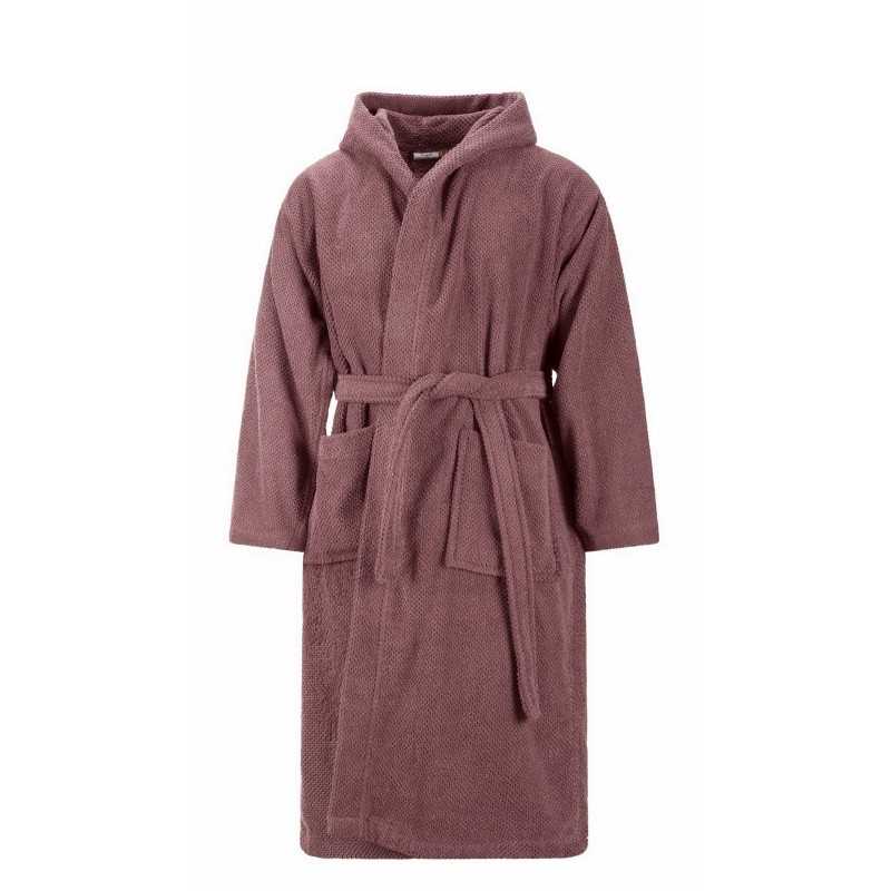 Maison Sucrée Peignoir Pepe Rose Bois avec Capuche et Poches Unisex