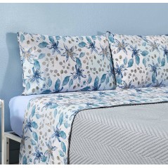 Juego de Sábanas Zucchi LILIUM de Percal para Cama Matrimonial