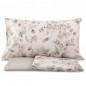 Set Lenzuola Matrimoniale DALIA Beige Percalle di Cotone Zucchi