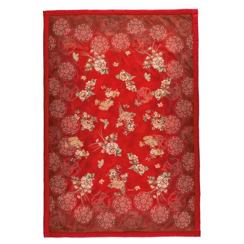 Elegante Plaid Granfoulard Esperidi Rot Bassetti